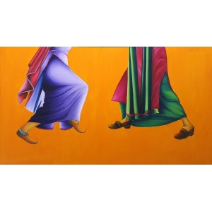 Zeeshan Memon, 24 x 48 Inch, Acrylic on Canvas, Figurative Painting, AC-ZSM-007